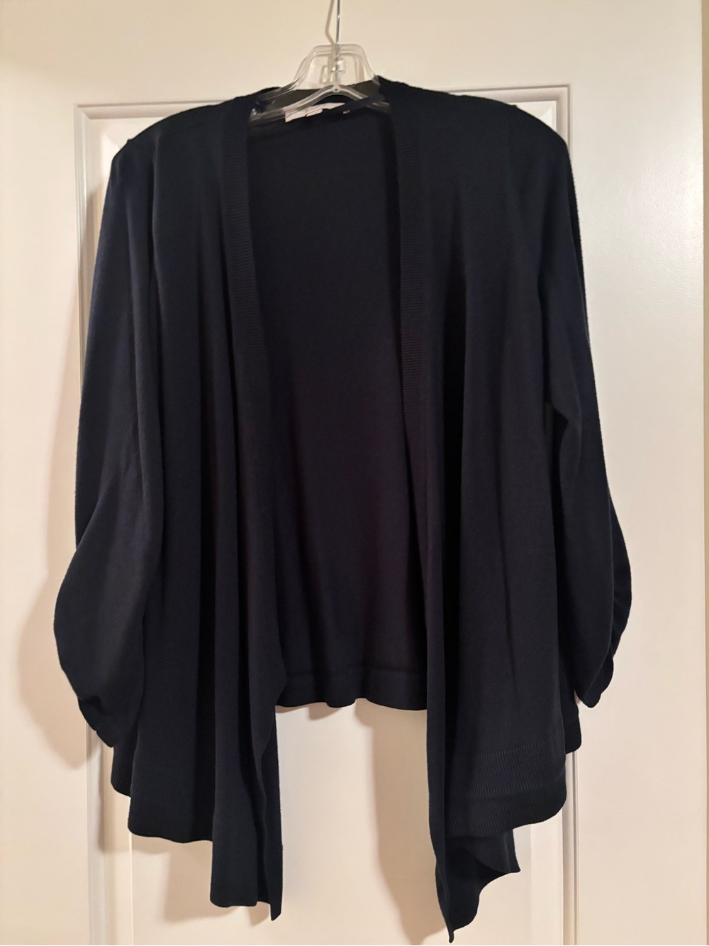 LOFT Navy Blue Open-Front Draped Women’s Cardigan